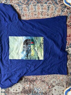 Gucci x The North Face Logo Tee Blue Size L
